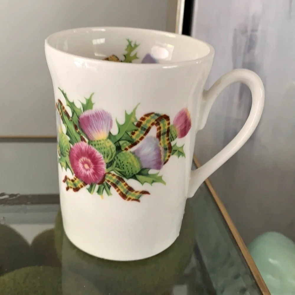 Set of 2 China‎ Tea Coffee Mug royal london bone England mugs floral Victorian